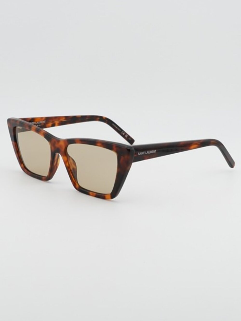 Saint Laurent SL276 MICA 064 Sunglasses Havana Cat Eye Frame, Brown Lenses